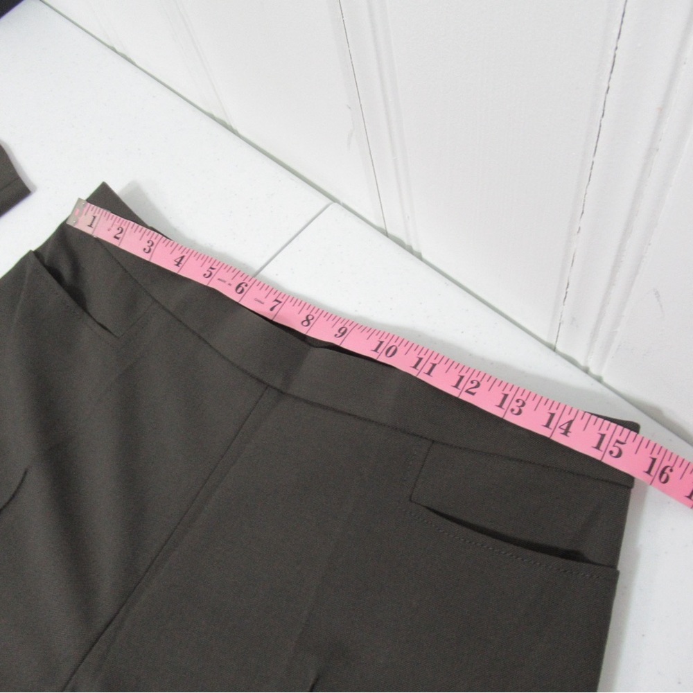 Akris Punto Olive Green Wool Blend Francoise Trousers Size 8 NWT - Picture 11 of 17